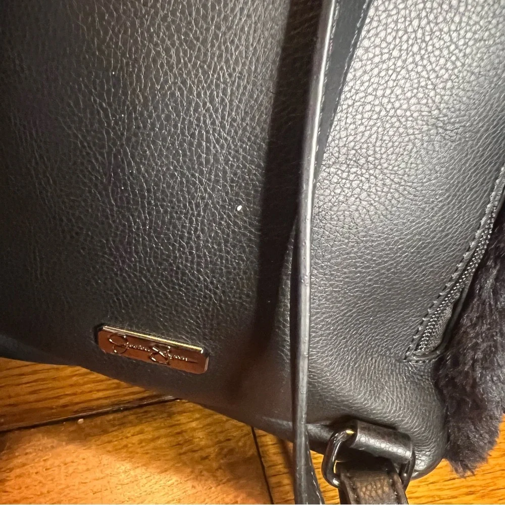 Jessica Simpson faux fur backpack